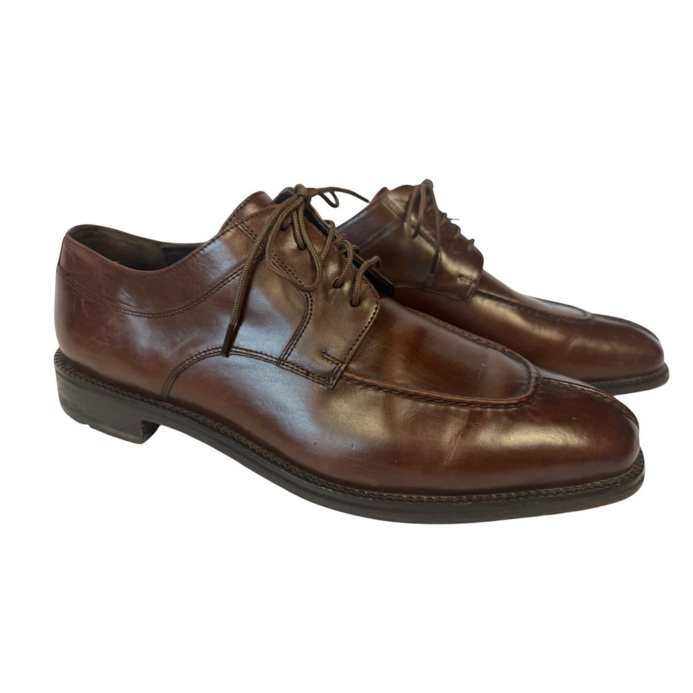 Cole Haan City Oxford Shoes Brown Leather Split Toe Derby Dress Shoes Mens 10.5